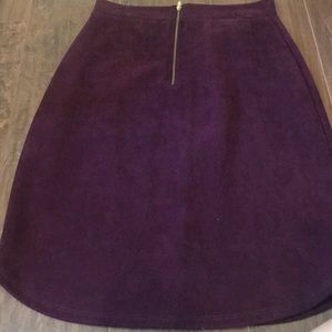 Purple velvet Pencil skirt